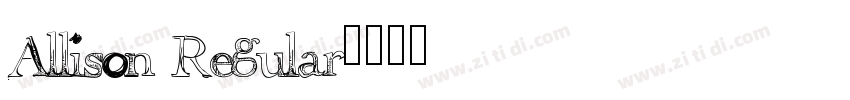 Allison Regular字体转换